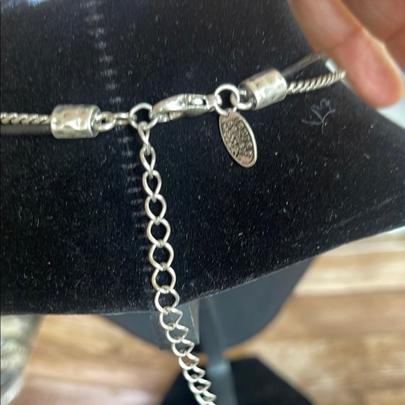 Laura Ashley Silver Modern Necklace with Pendant - Picture 4 of 9